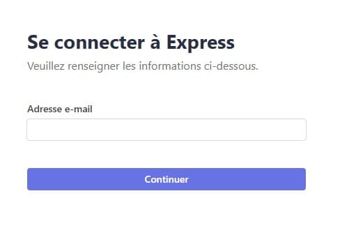 Connexion à Stripe Express